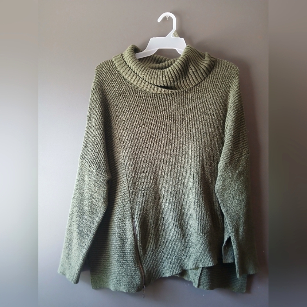 Faded Glory Olive Cowl Neck Sweater Women's Size XXL